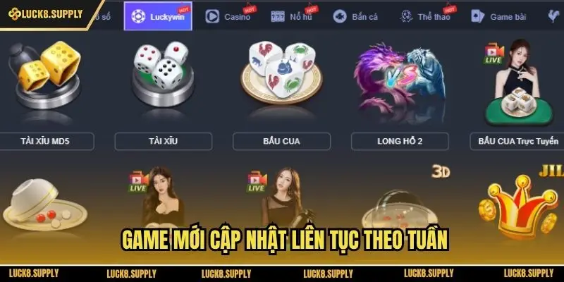 Game mới cập nhật liên tục theo tuần