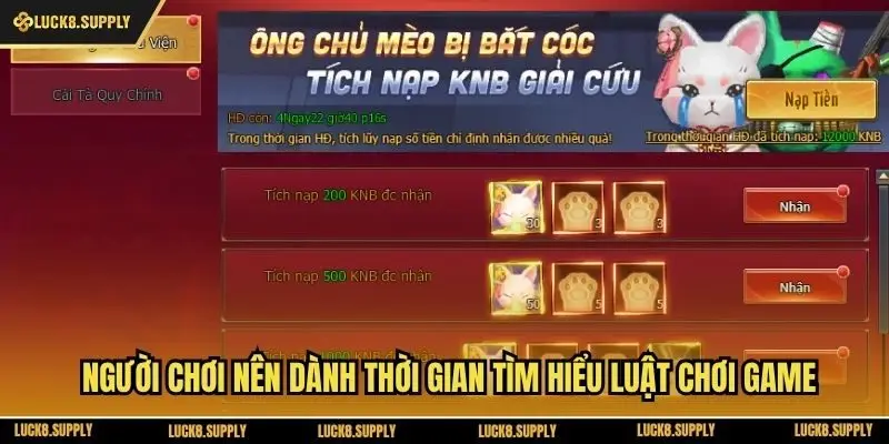 Người chơi nên dành thời gian tìm hiểu luật chơi game