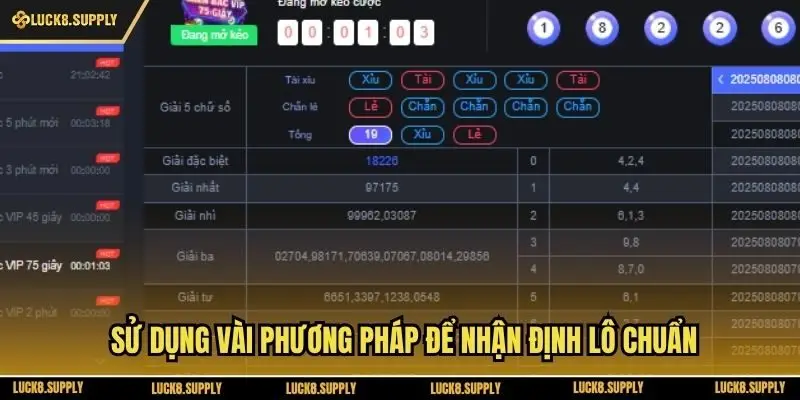 Sử dụng vài phương pháp để nhận định lô chuẩn