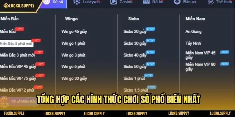 Tổng hợp các hình thức chơi số phổ biến nhất