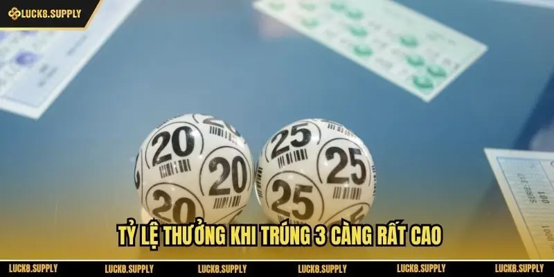 Tỷ lệ thưởng khi trúng 3 càng rất cao